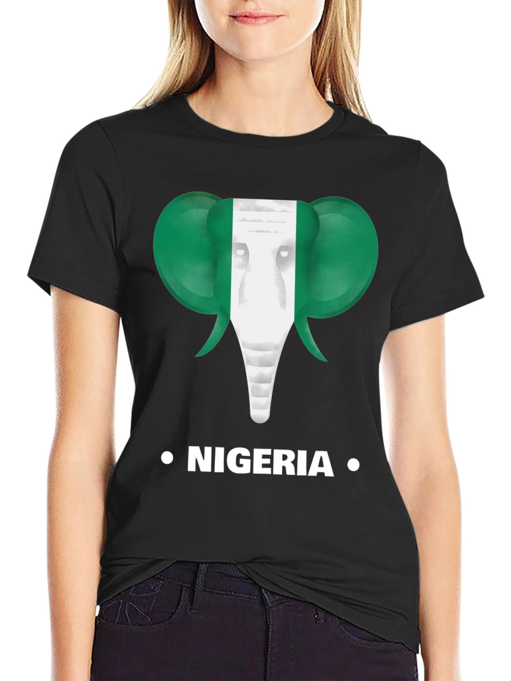 Nigeria Flag Elephant T-Shirt