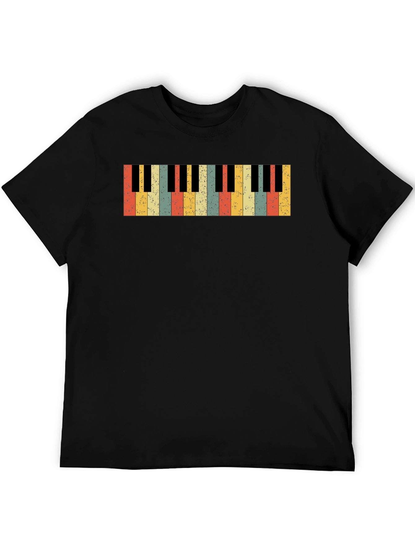 Retro Piano Keys Graphic T-Shirt