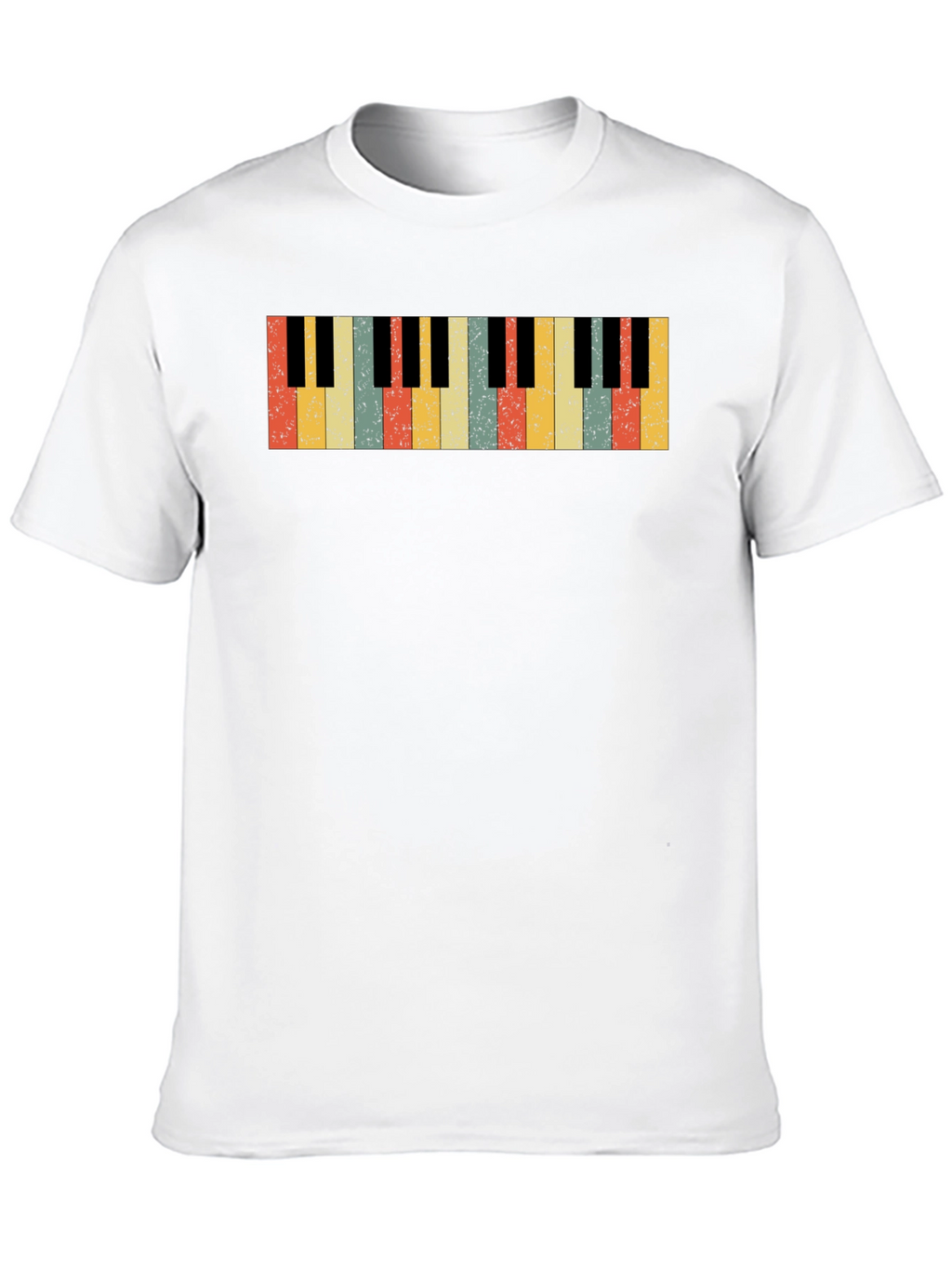 Retro Piano Keys Graphic T-Shirt