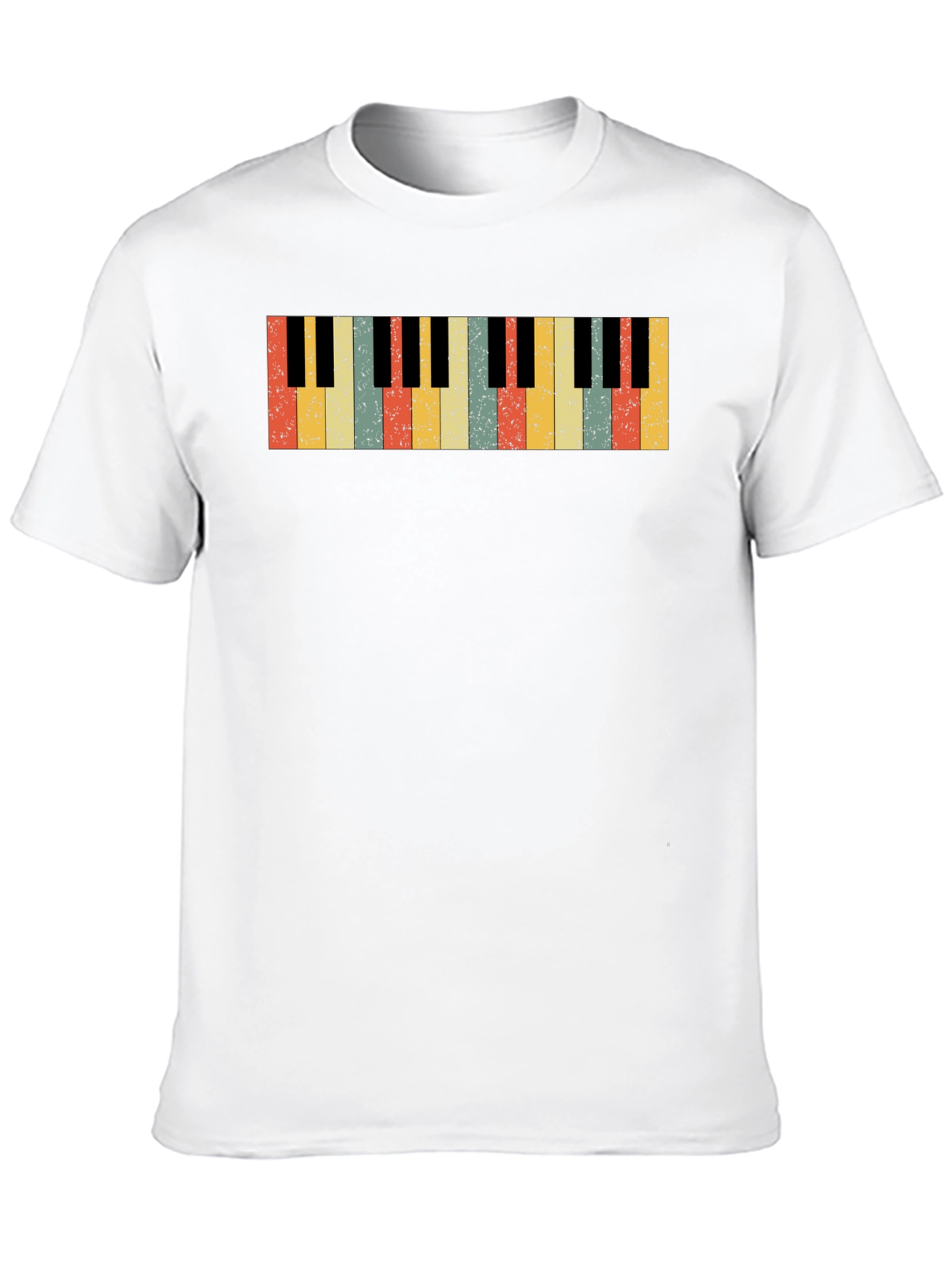 Retro Piano Keys Graphic T-Shirt