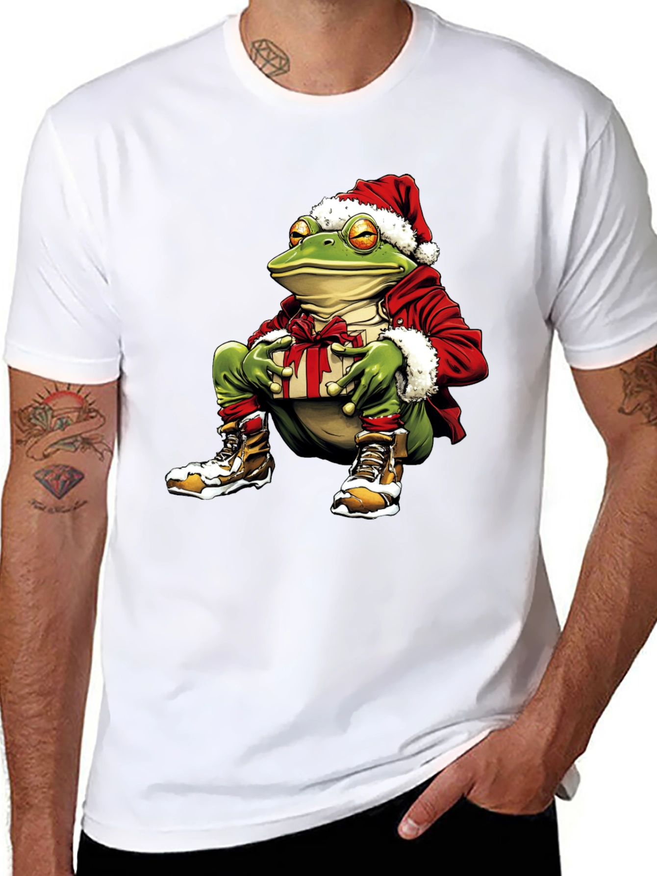 Festive Frog Christmas T-Shirt