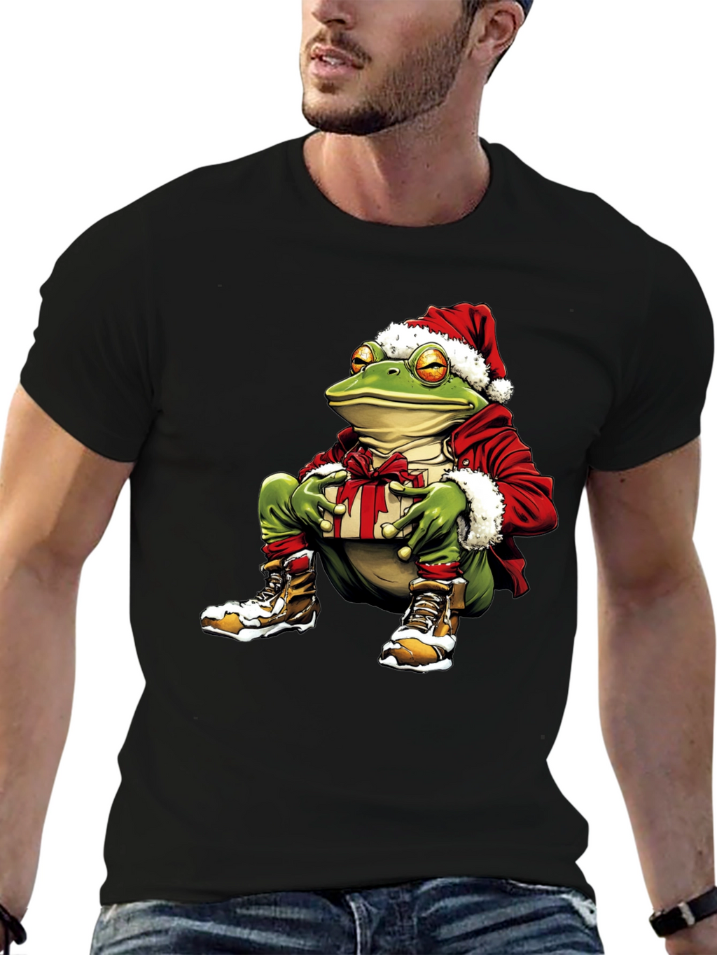 Festive Frog Christmas T-Shirt