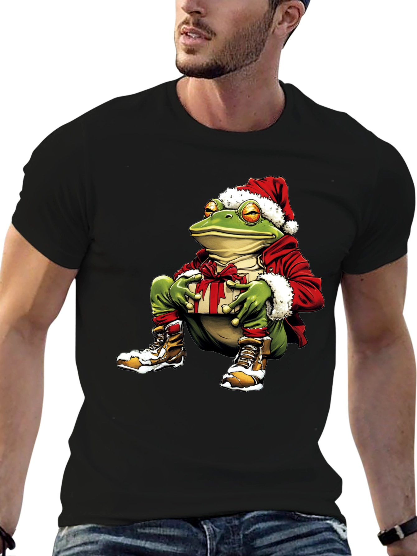 Festive Frog Christmas T-Shirt