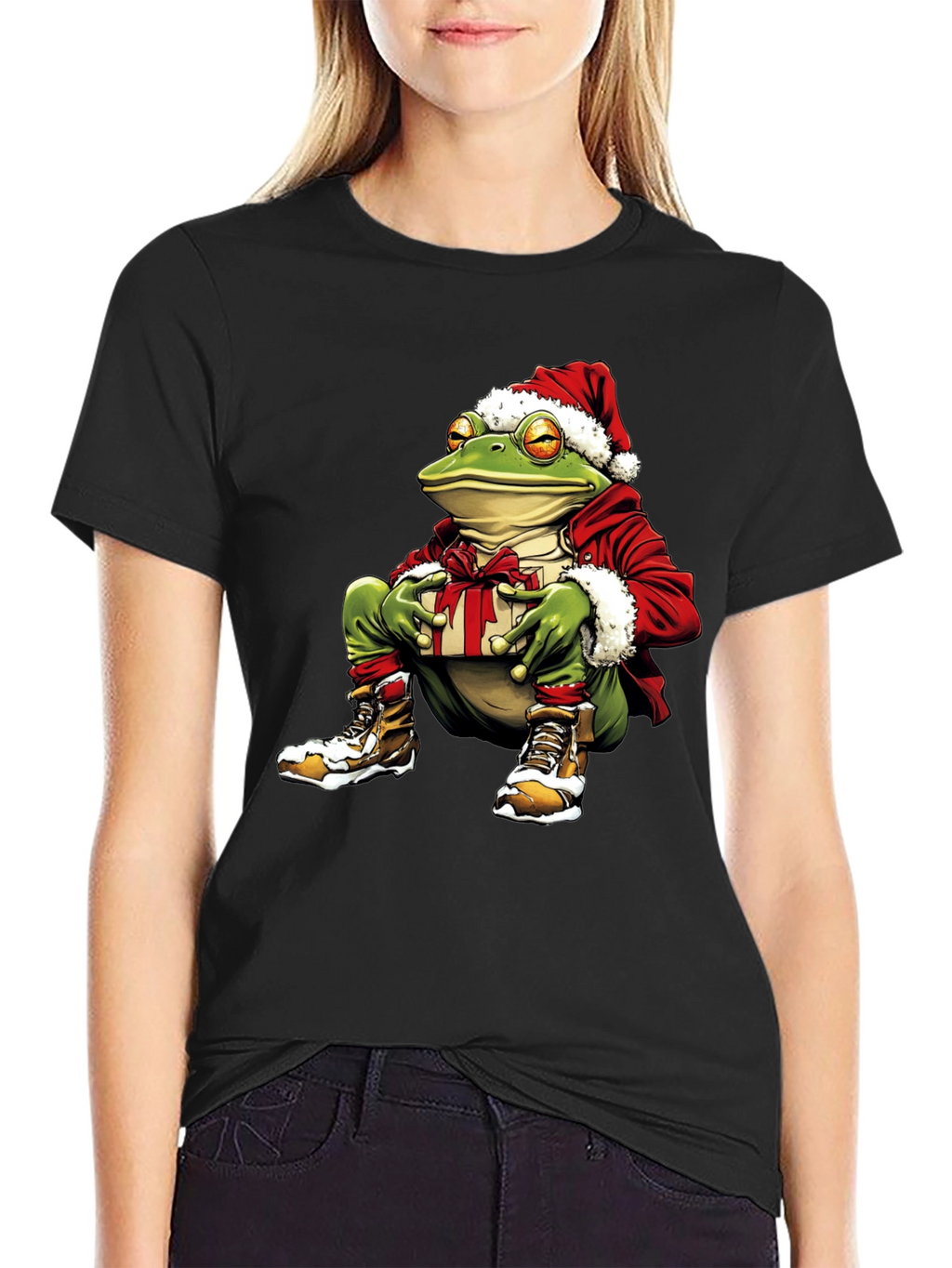 Festive Frog Christmas T-Shirt
