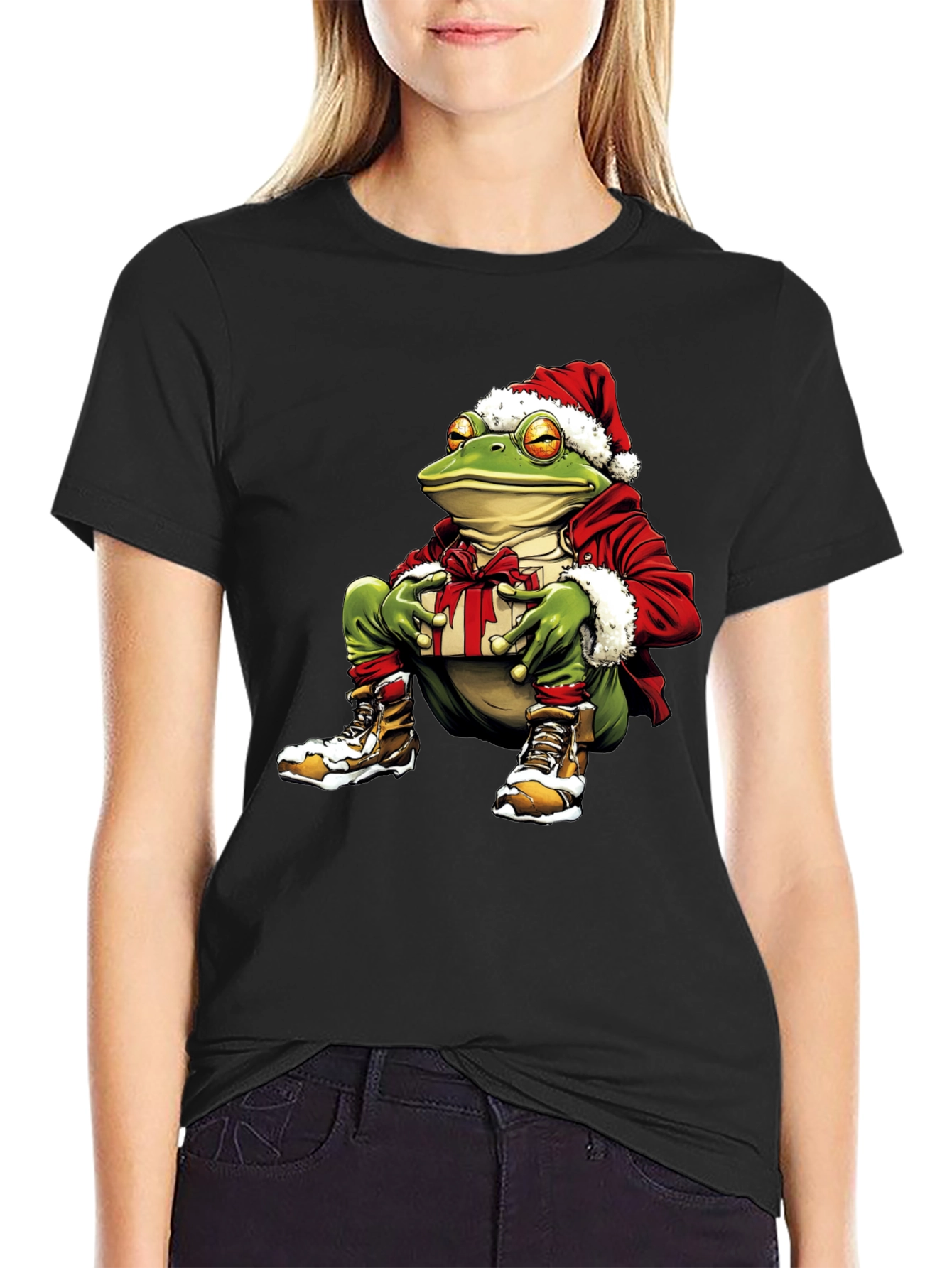 Festive Frog Christmas T-Shirt