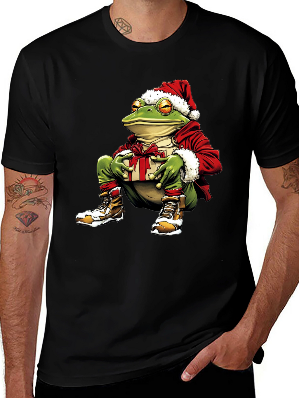 Festive Frog Christmas T-Shirt