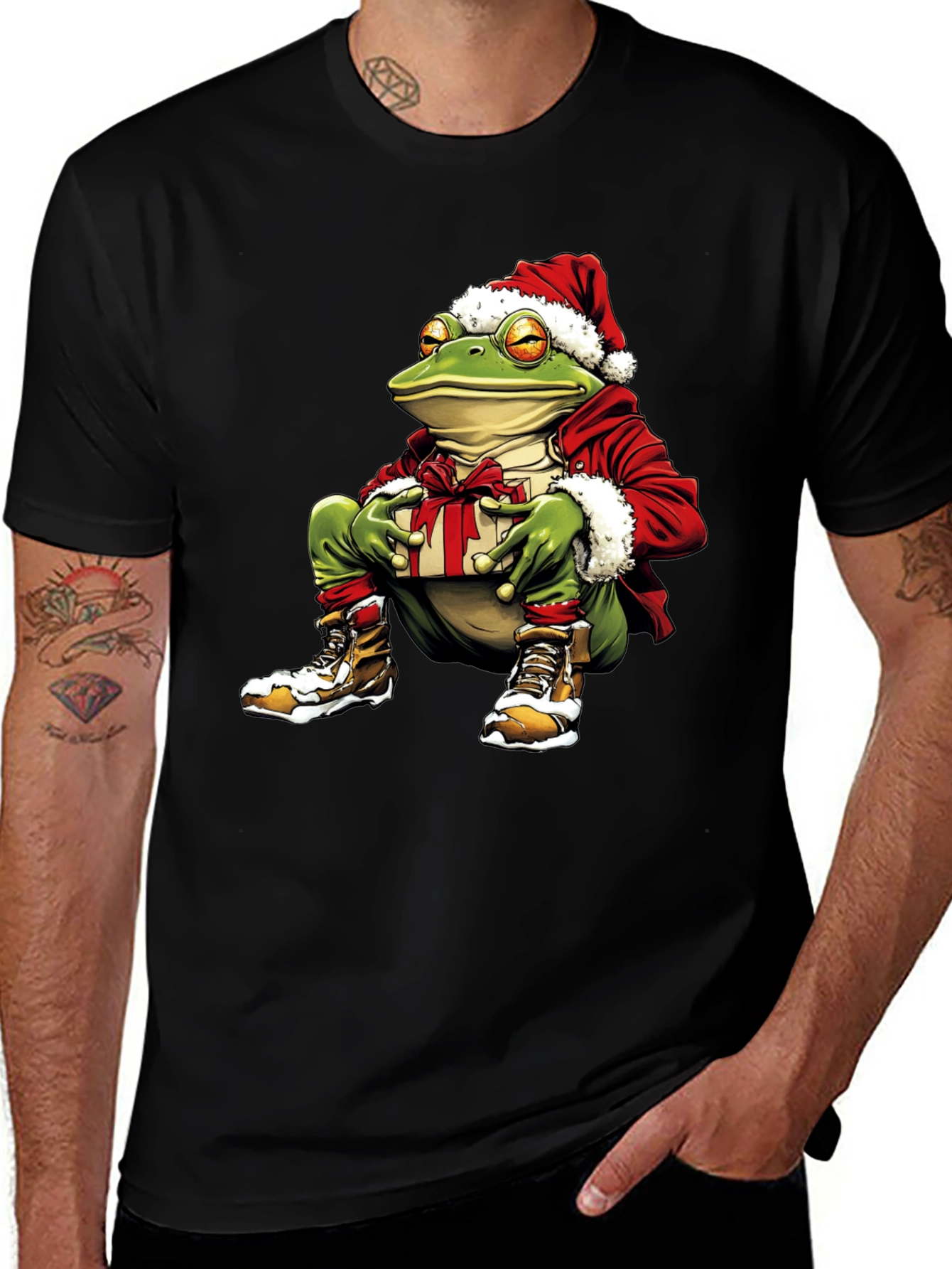 Festive Frog Christmas T-Shirt