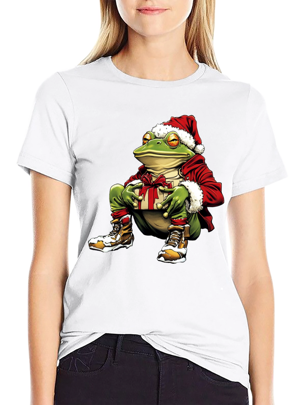 Festive Frog Christmas T-Shirt
