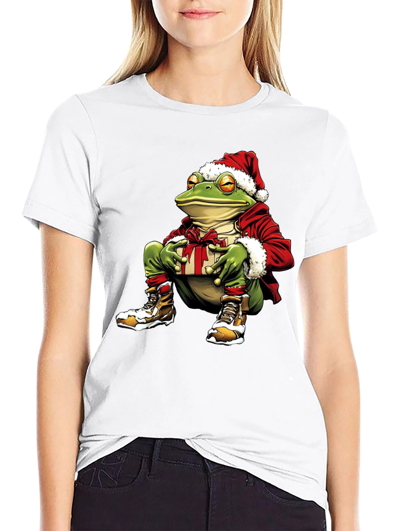 Festive Frog Christmas T-Shirt