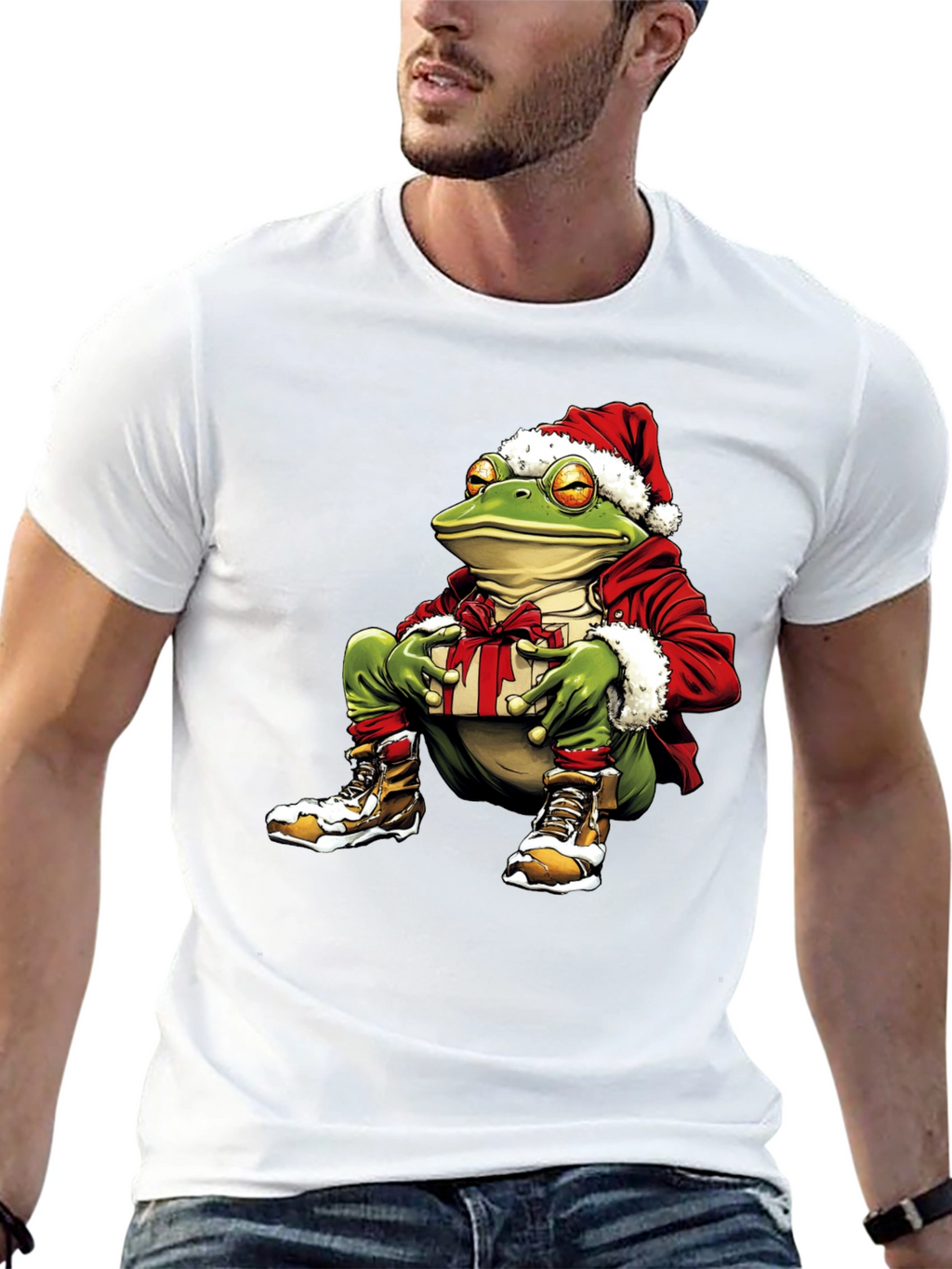 Festive Frog Christmas T-Shirt