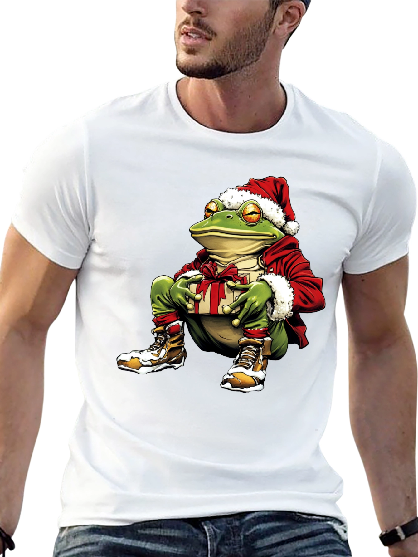 Festive Frog Christmas T-Shirt