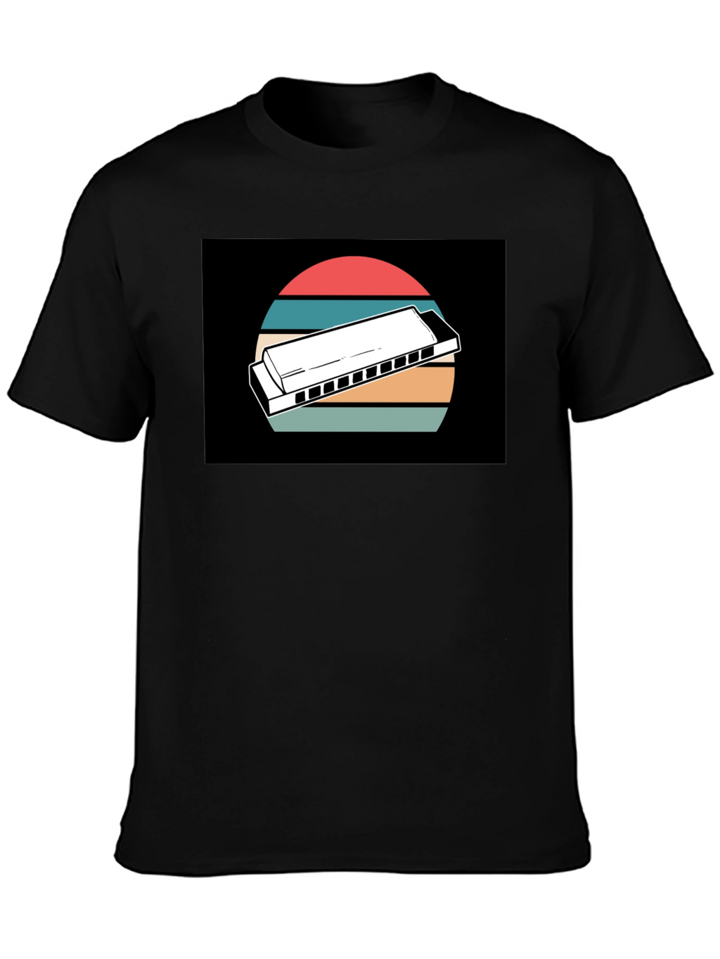 Retro Harmonica Music T-Shirt