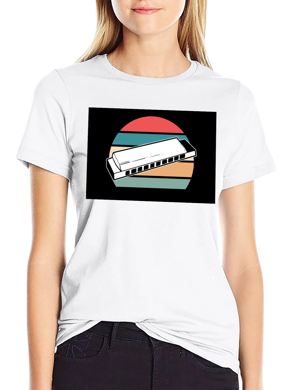 Retro Harmonica Music T-Shirt