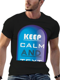 Keep Calm and Text Black T-Shirt