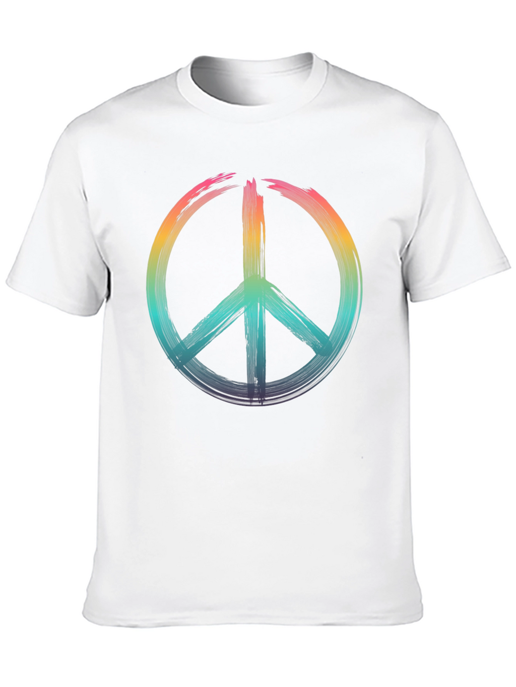 Peace Sign Rainbow T-Shirt - Soft Cotton Blend