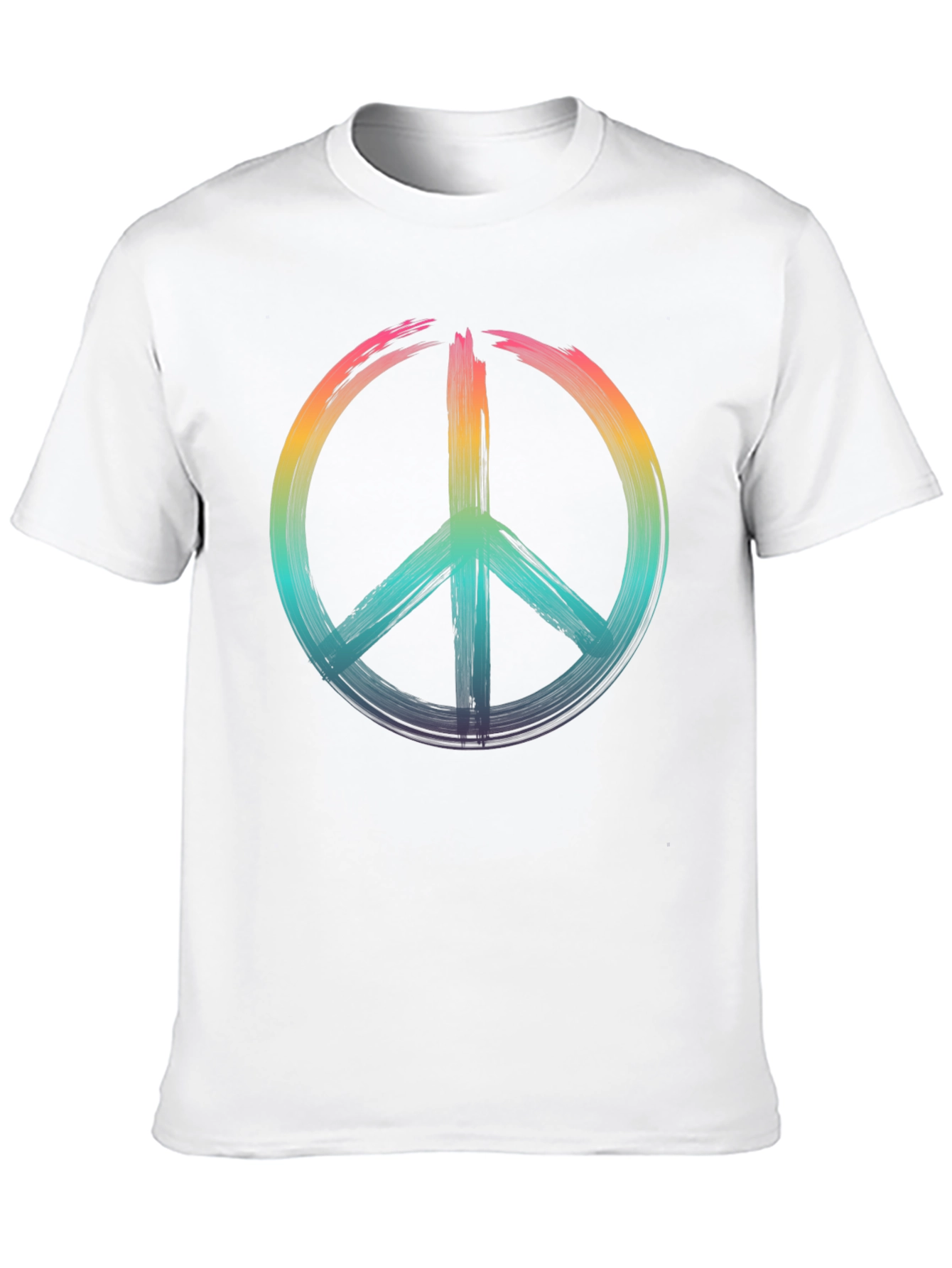Peace Sign Rainbow T-Shirt - Soft Cotton Blend