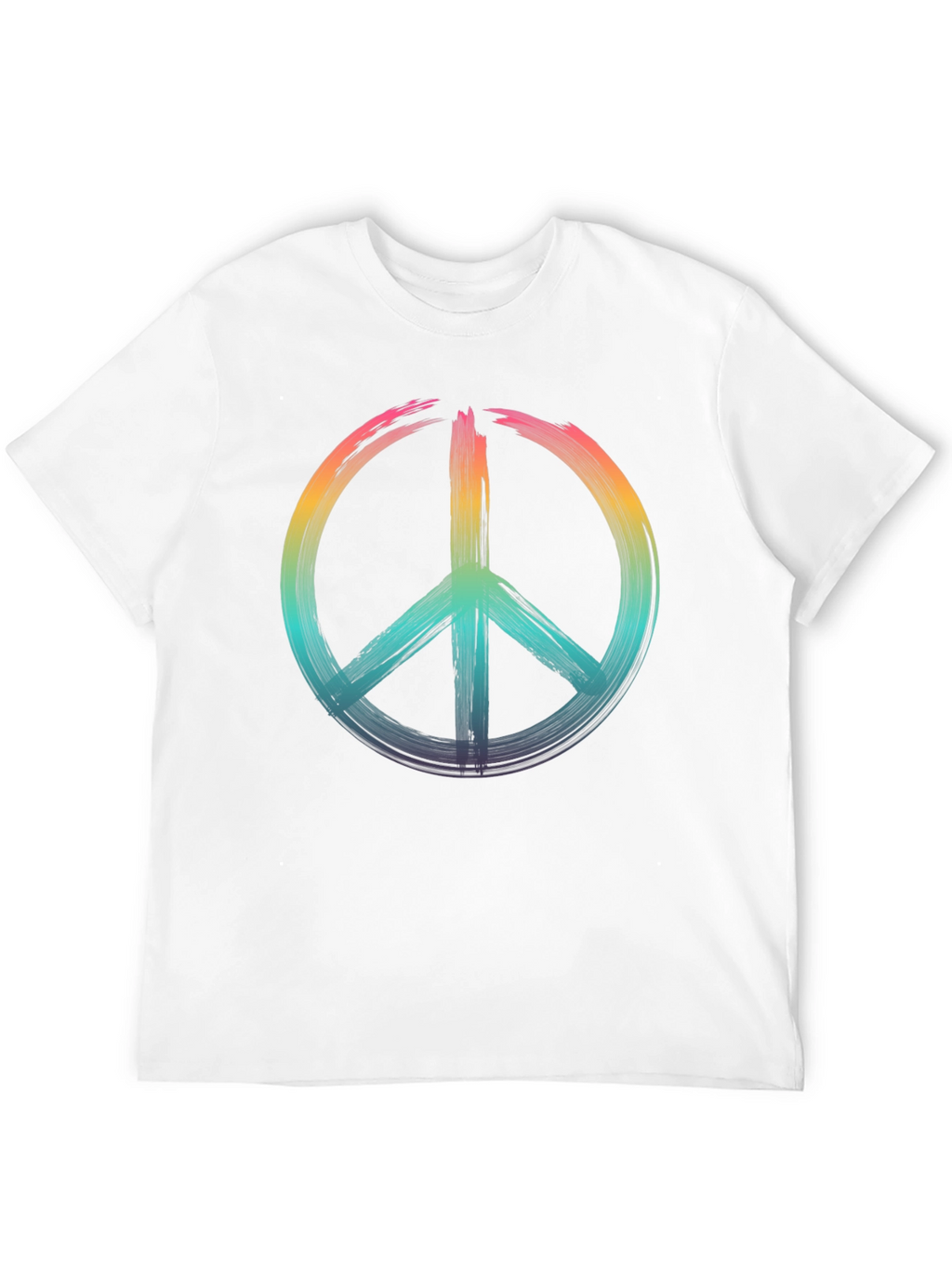 Peace Sign Rainbow T-Shirt - Soft Cotton Blend