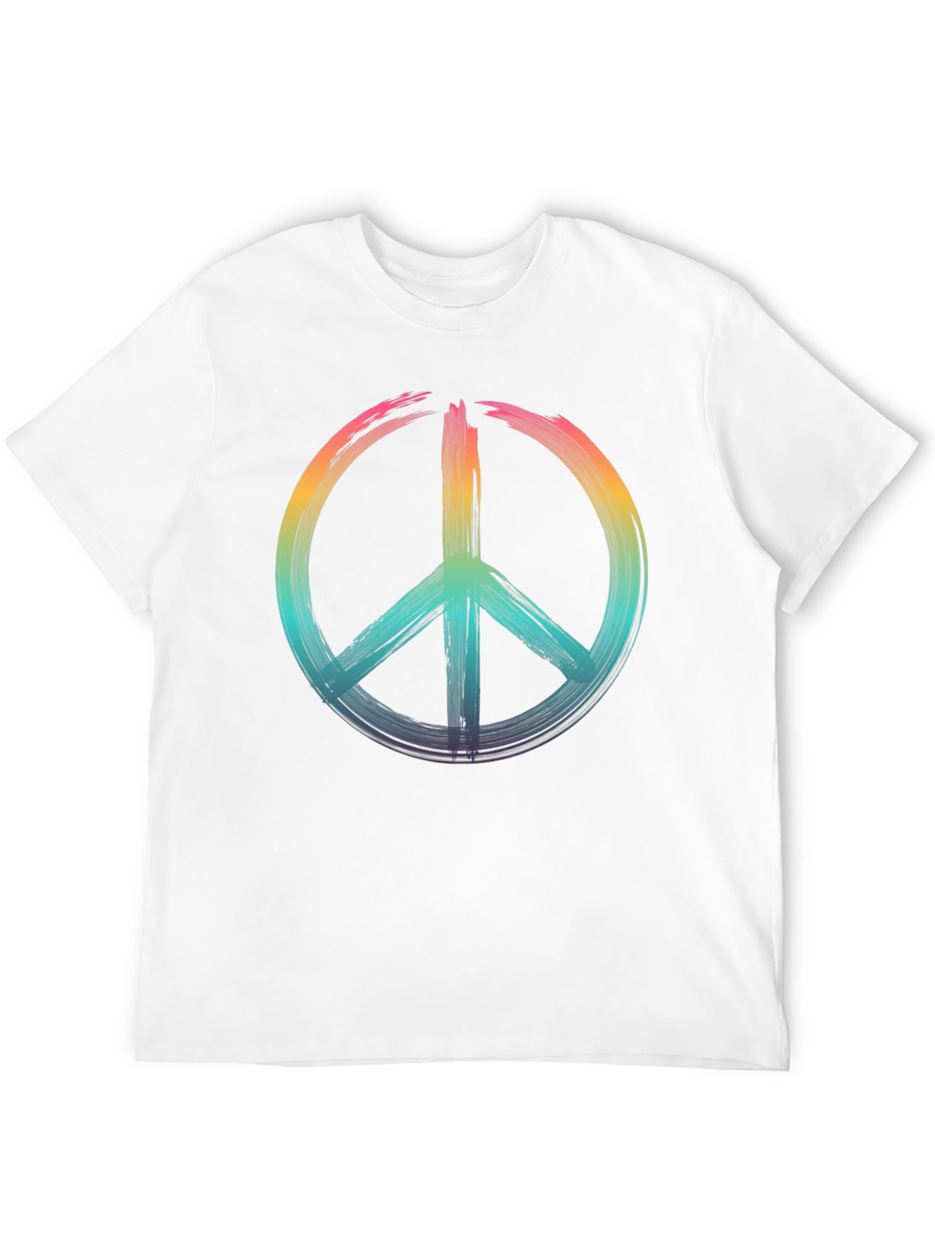Peace Sign Rainbow T-Shirt - Soft Cotton Blend
