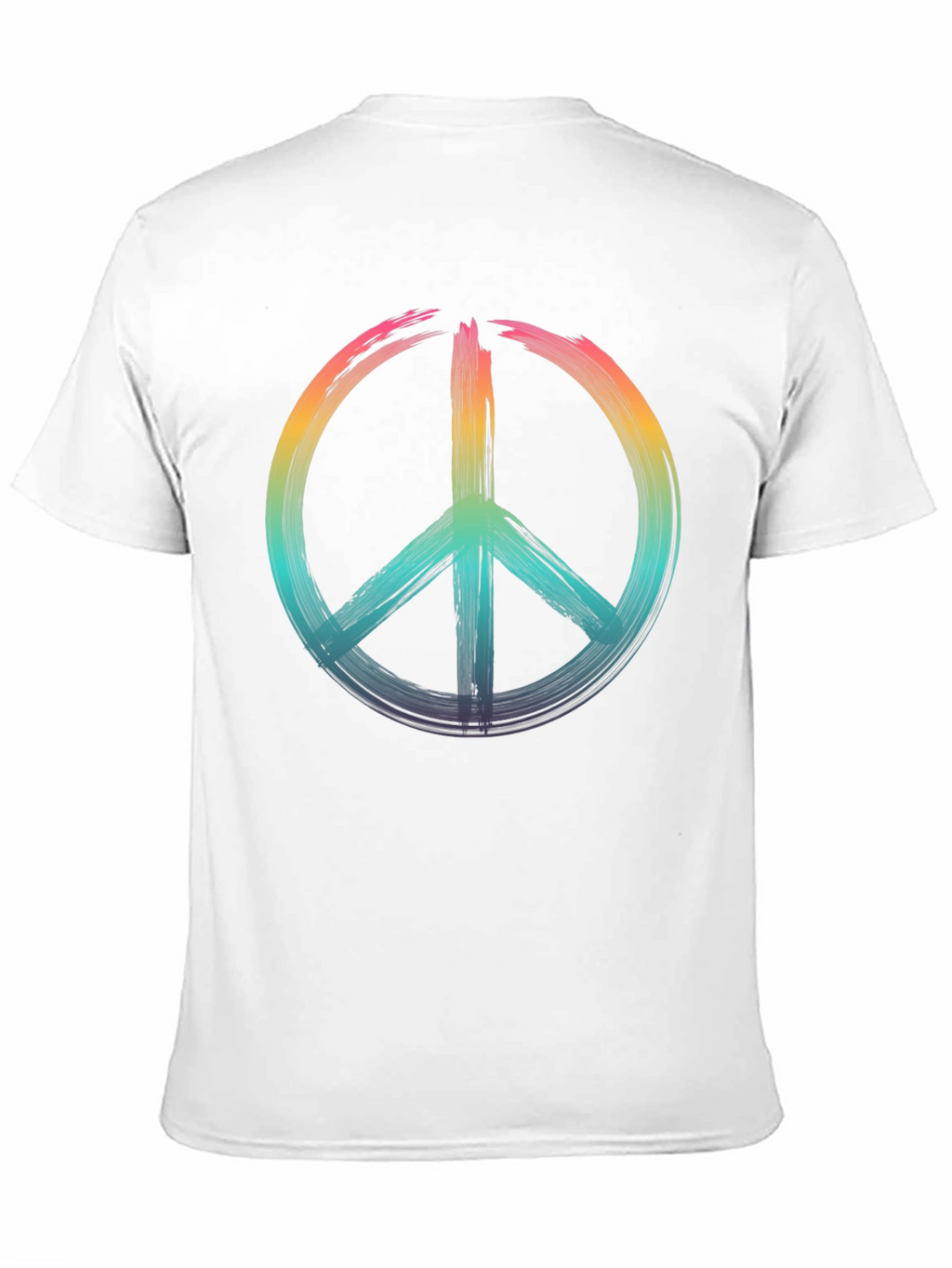 Peace Sign Rainbow T-Shirt - Soft Cotton Blend
