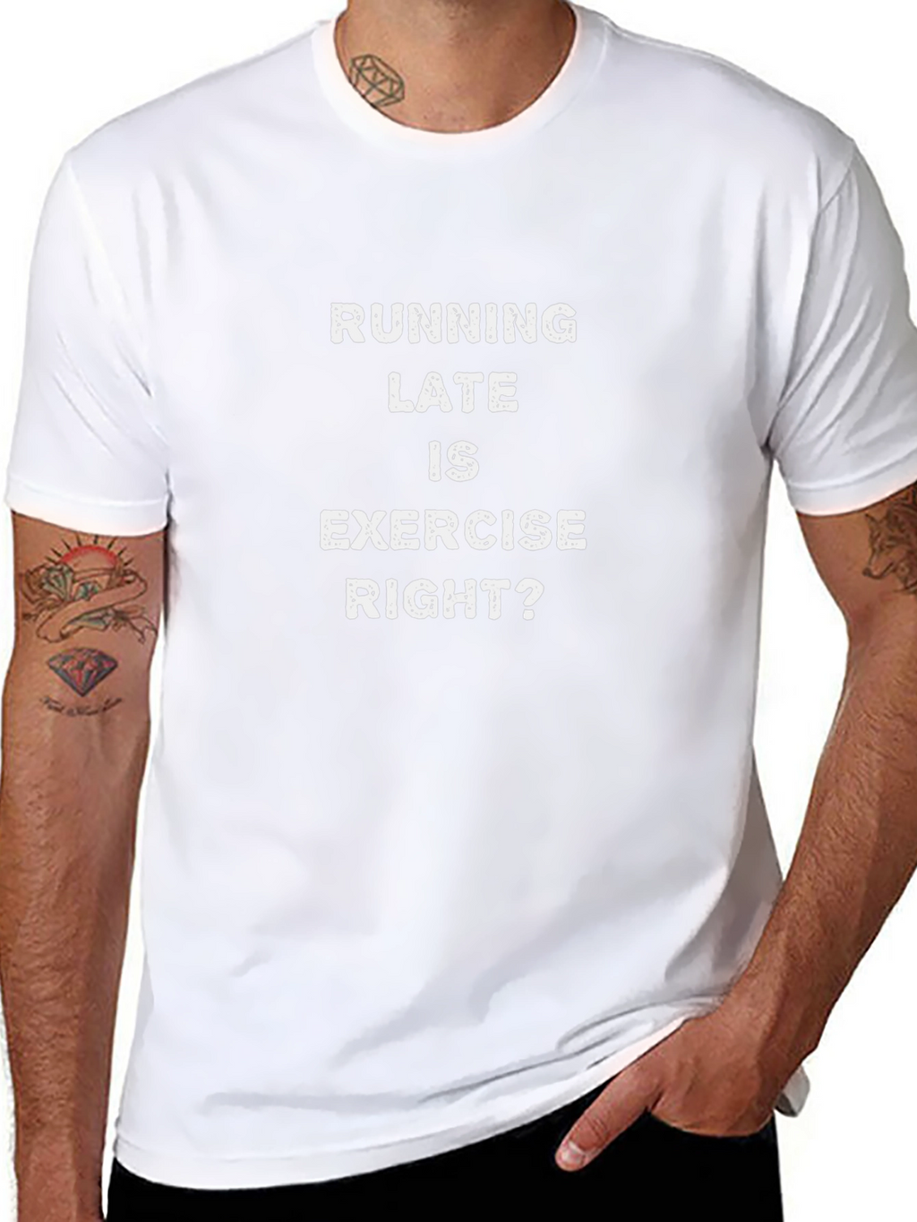 Running Late is Exercise Right? Funny T-Shirt