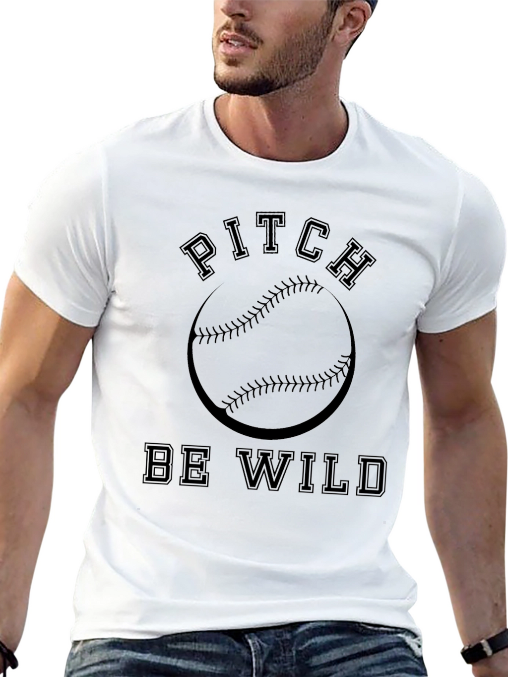 Pitch Be Wild Baseball T-Shirt