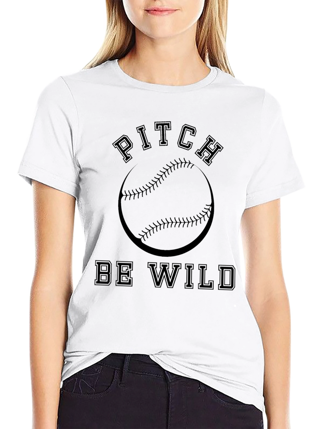 Pitch Be Wild Baseball T-Shirt