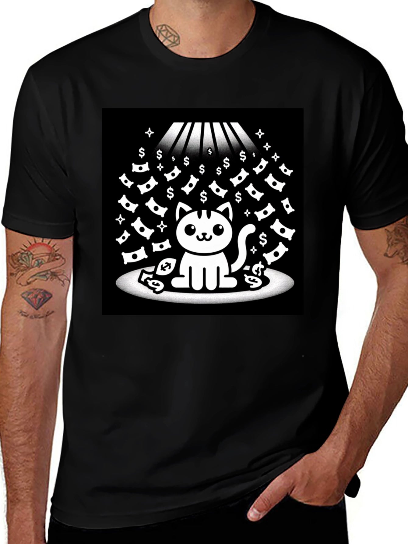 Lucky Cat T-Shirt - Money Rain