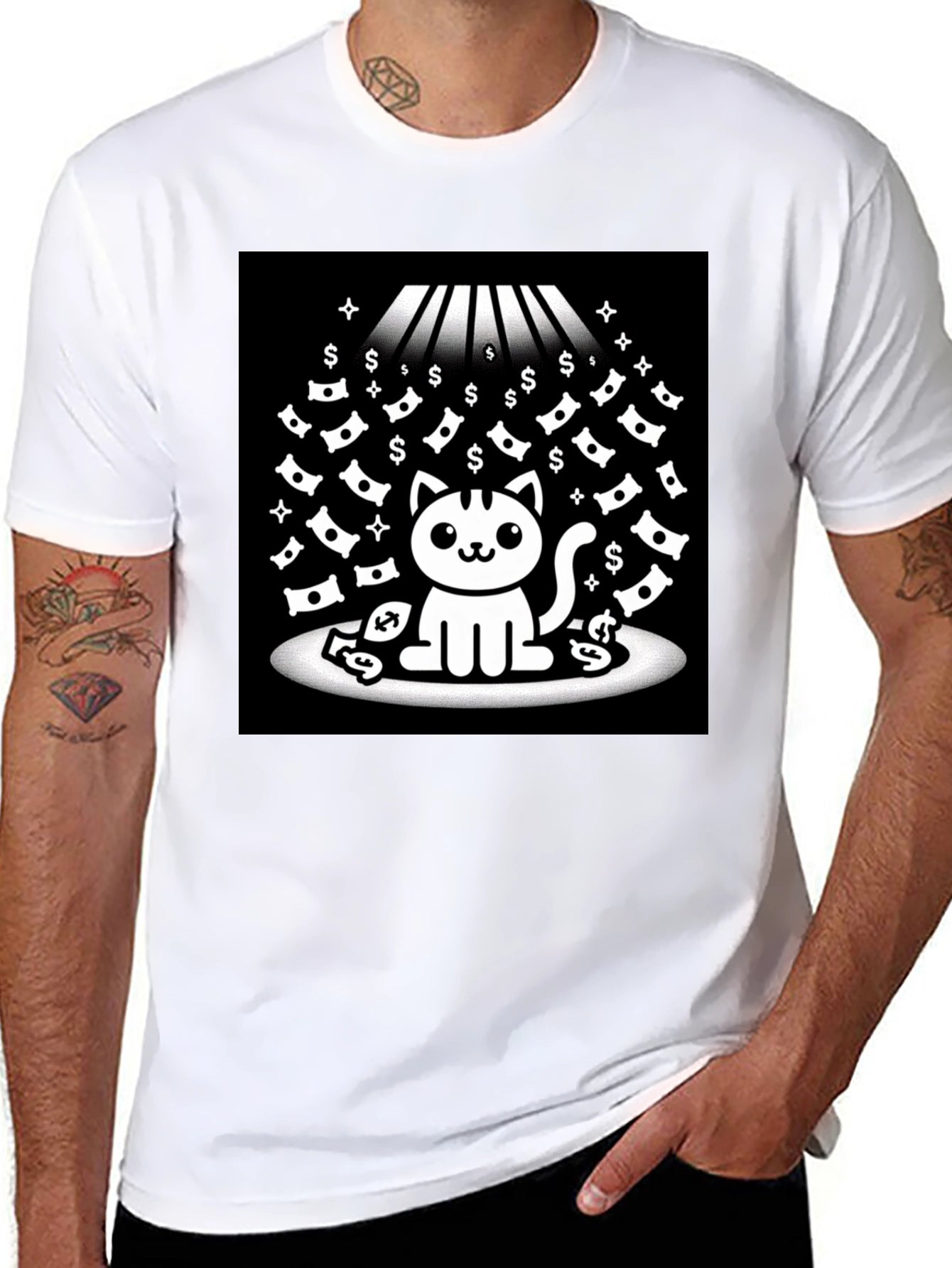 Lucky Cat T-Shirt - Money Rain