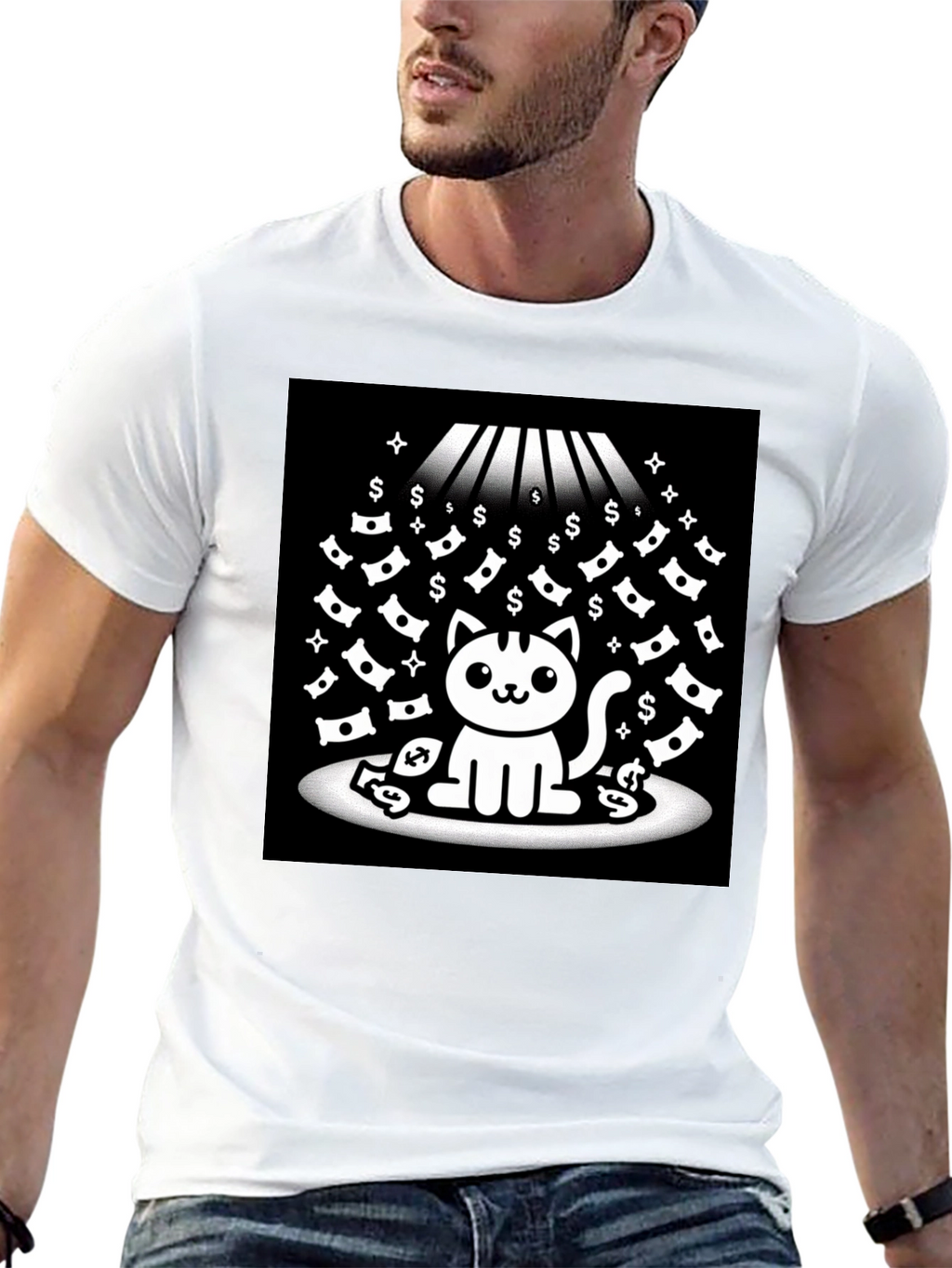 Lucky Cat T-Shirt - Money Rain