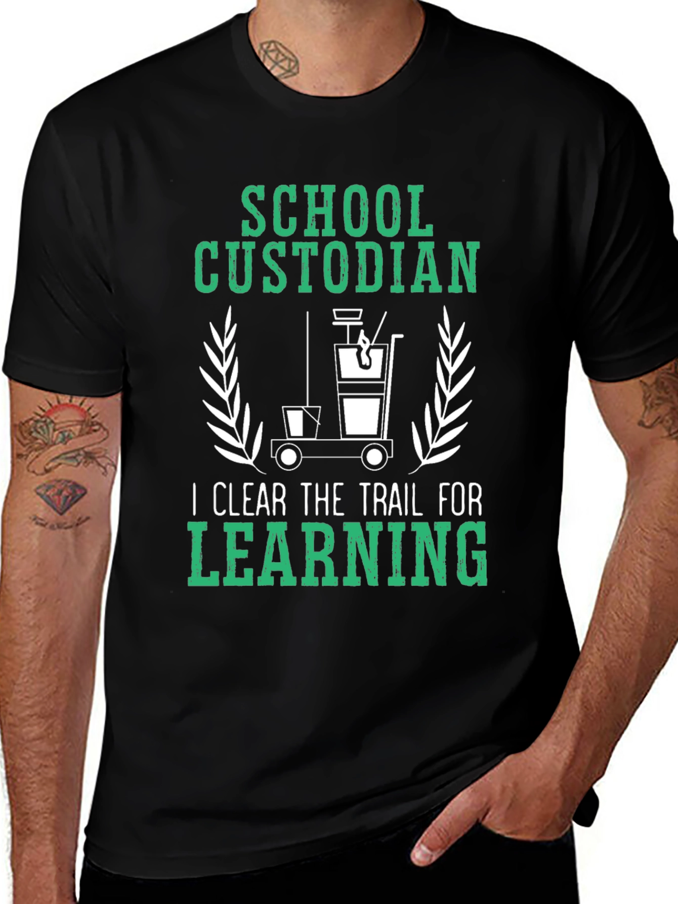 School Custodian T-Shirt: Clear the Trail for Learning