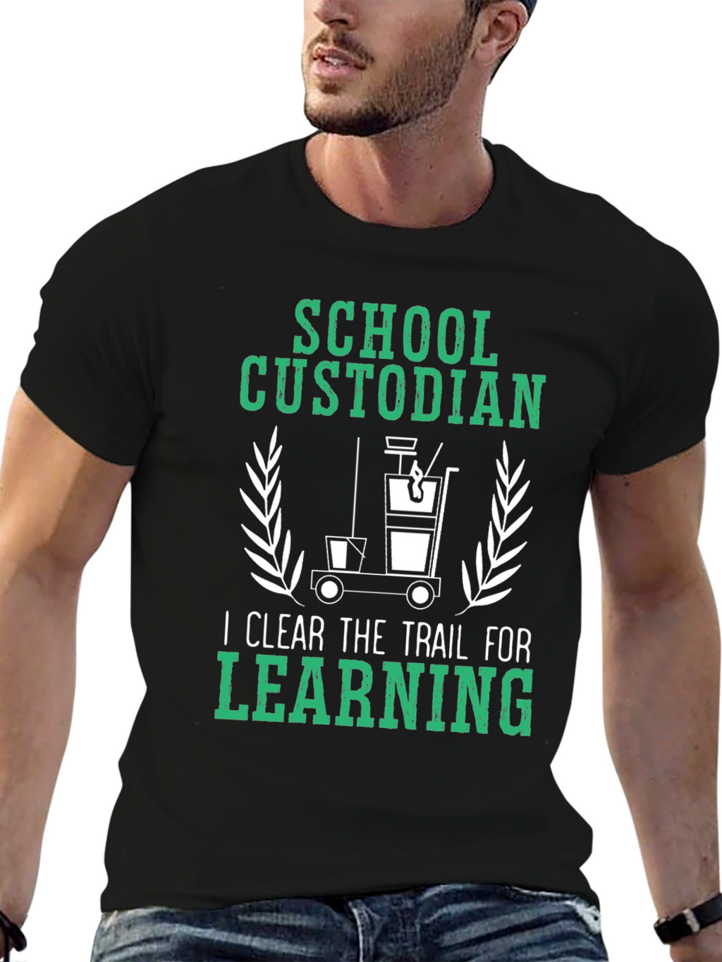 School Custodian T-Shirt: Clear the Trail for Learning