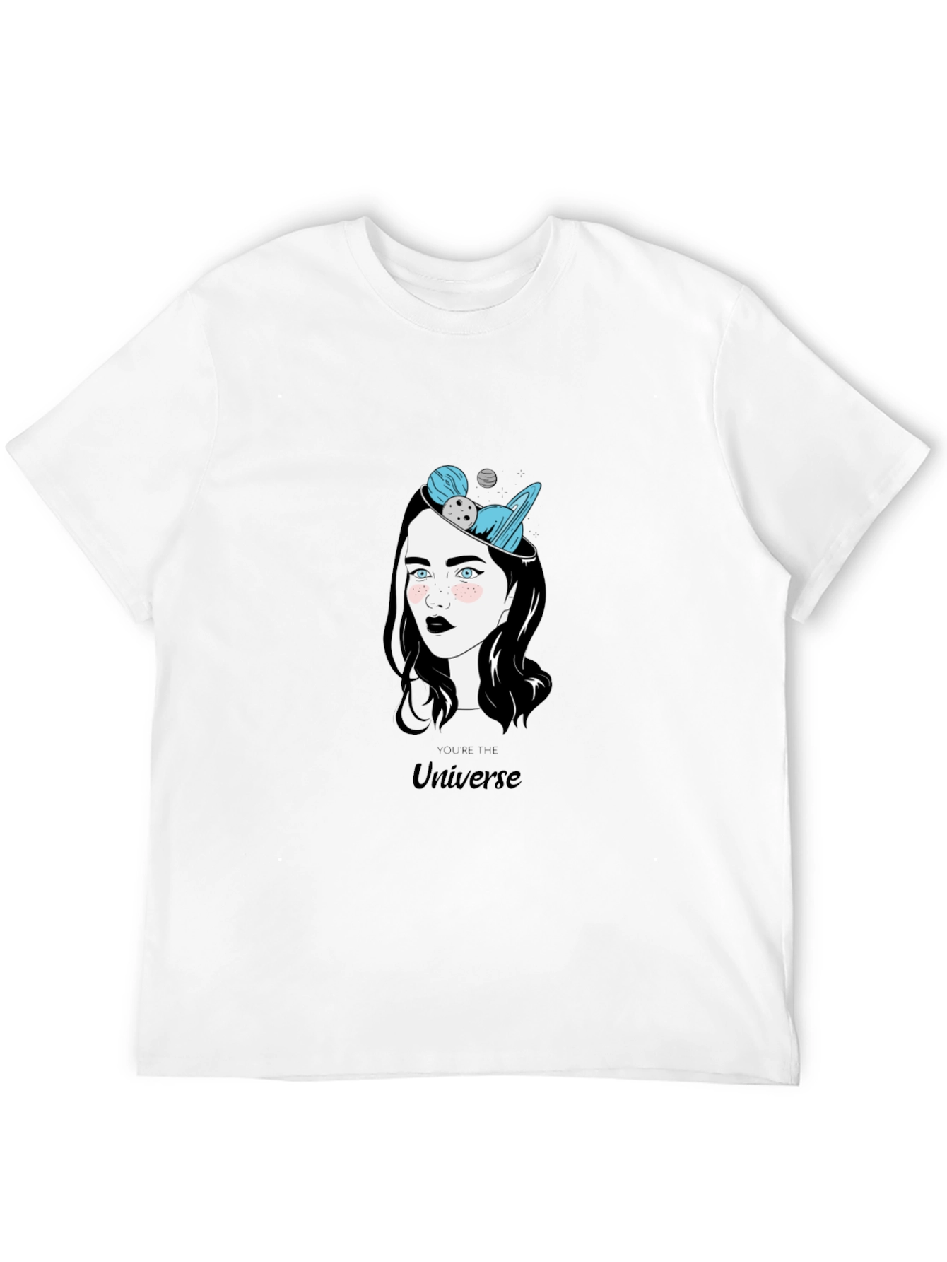 Universe Graphic Print Black T-Shirt