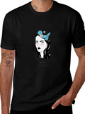 Universe Graphic Print Black T-Shirt