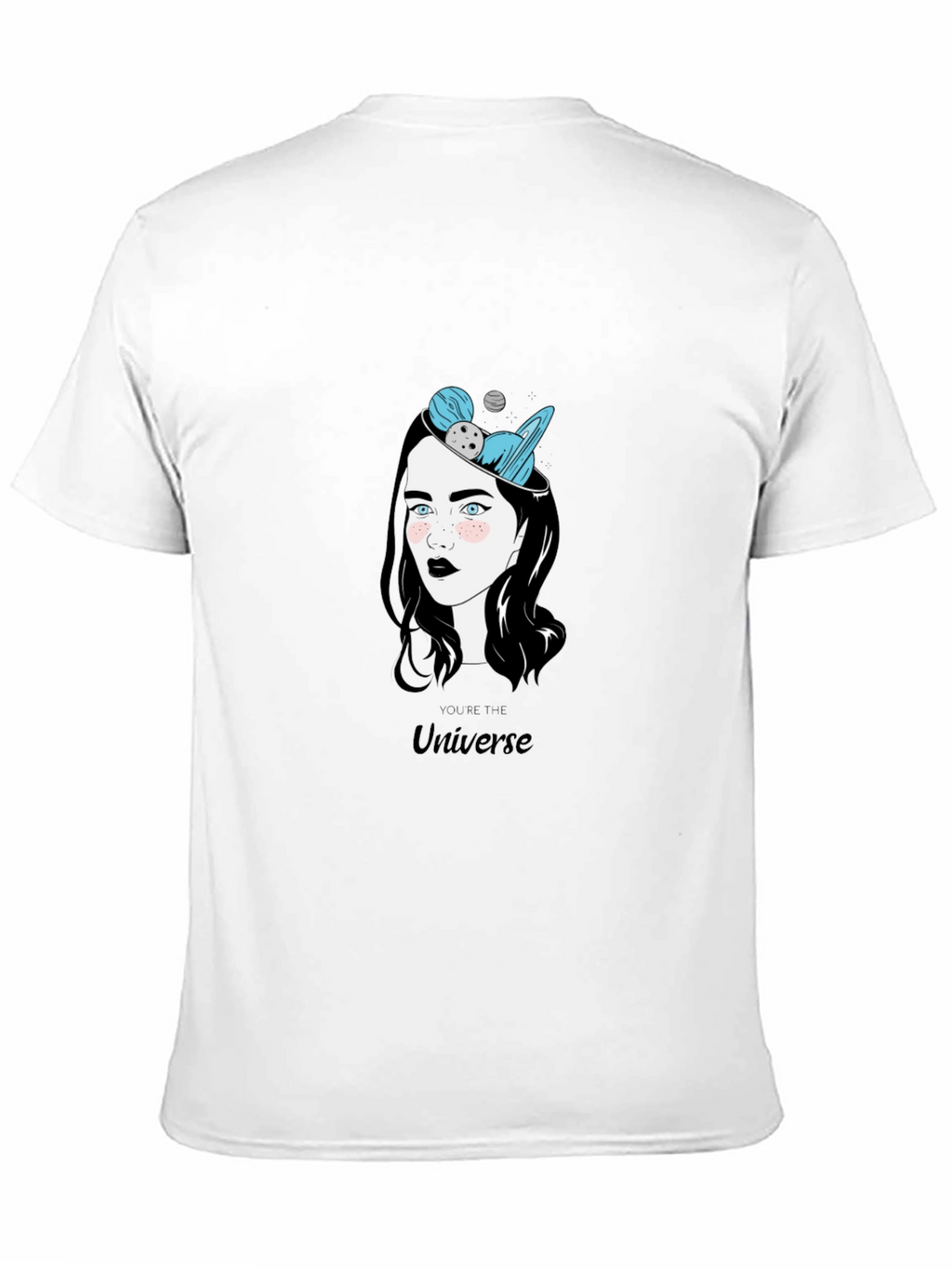 Universe Graphic Print Black T-Shirt
