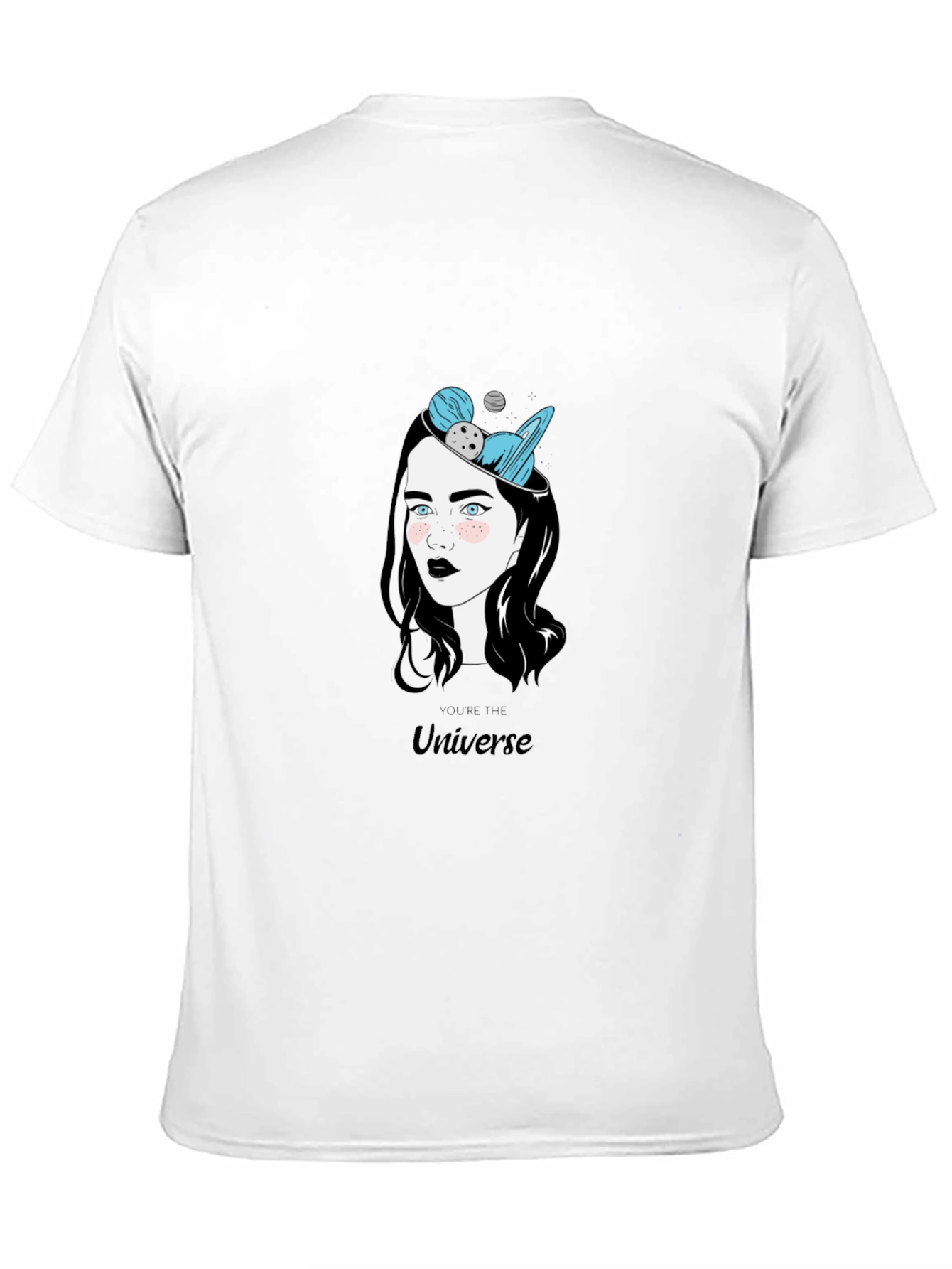 Universe Graphic Print Black T-Shirt