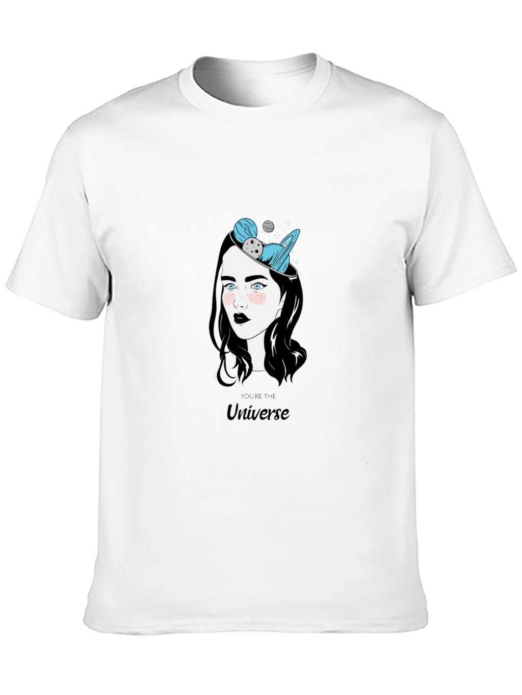 Universe Graphic Print Black T-Shirt