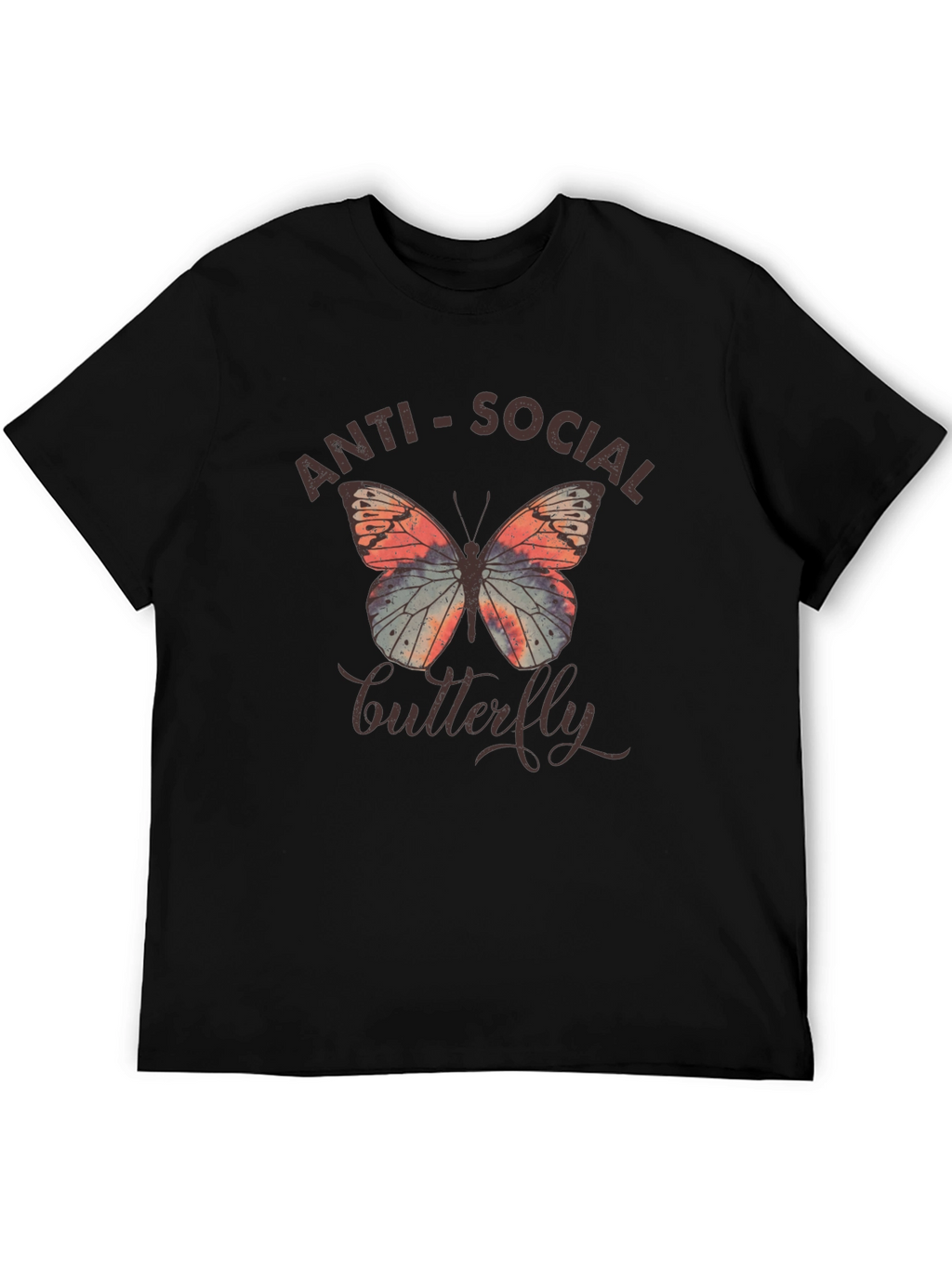 Anti-Social Butterfly Graphic T-Shirt