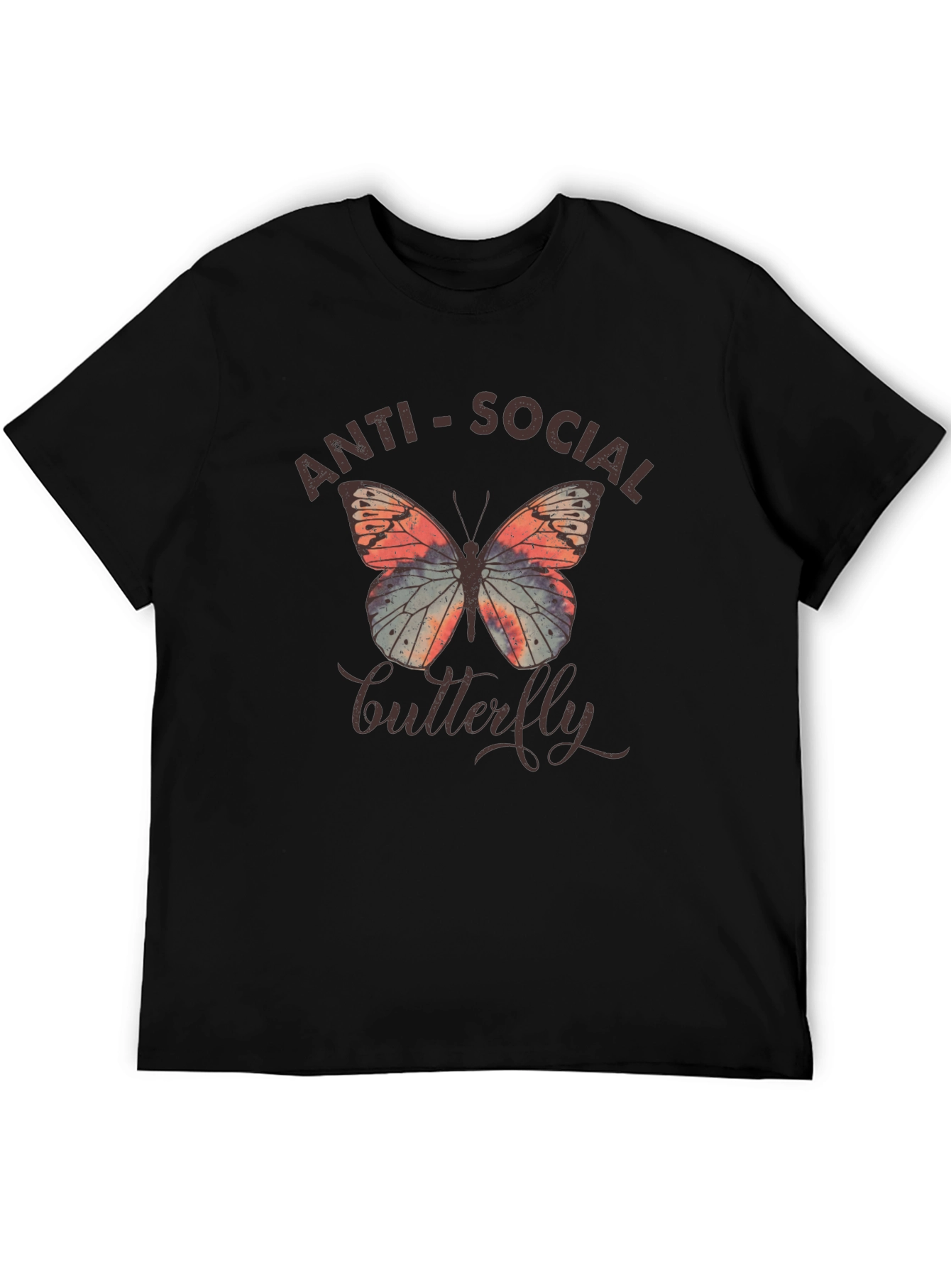Anti-Social Butterfly Graphic T-Shirt