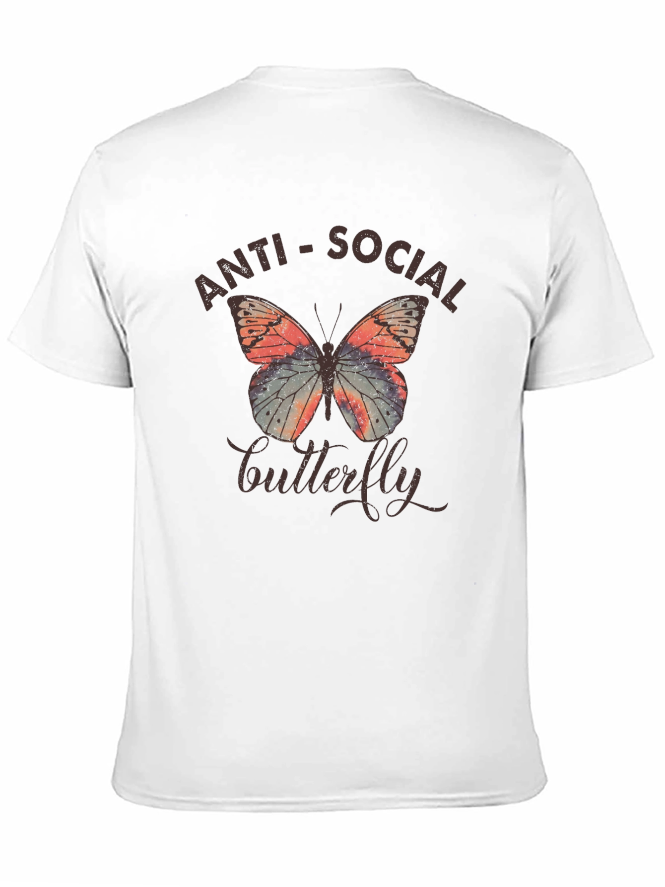 Anti-Social Butterfly Graphic T-Shirt