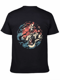 Tiger Graphic Print Crew Neck T-Shirt