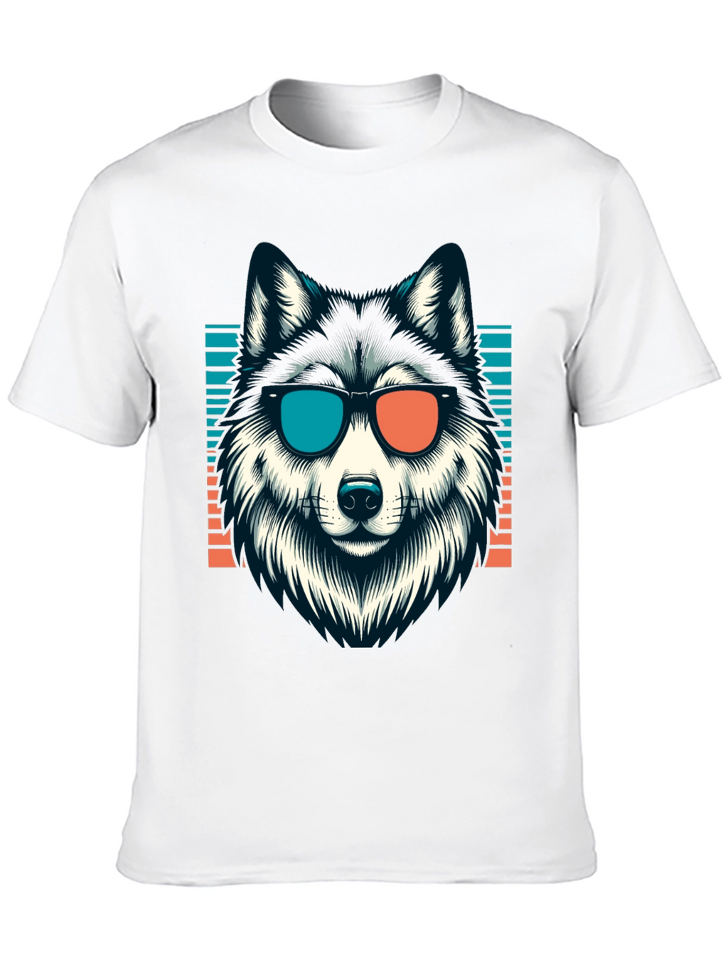 Cool Husky Graphic Tee - Retro Style