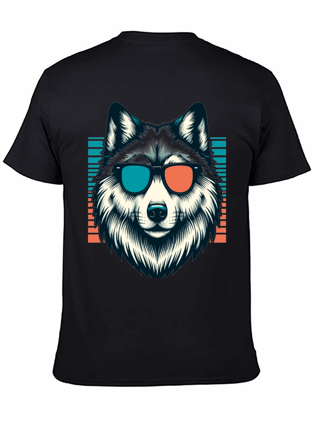 Cool Husky Graphic Tee - Retro Style