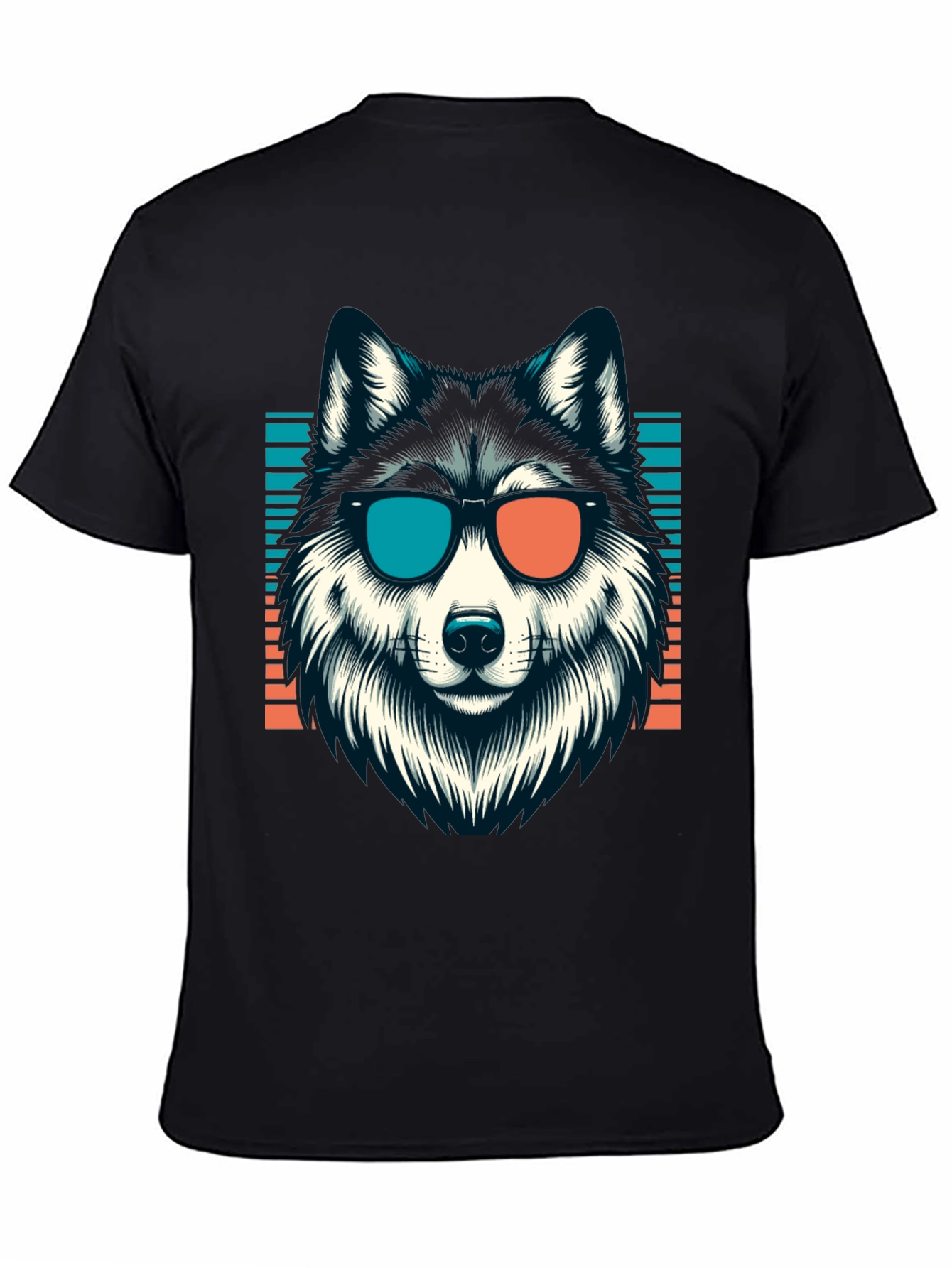 Cool Husky Graphic Tee - Retro Style