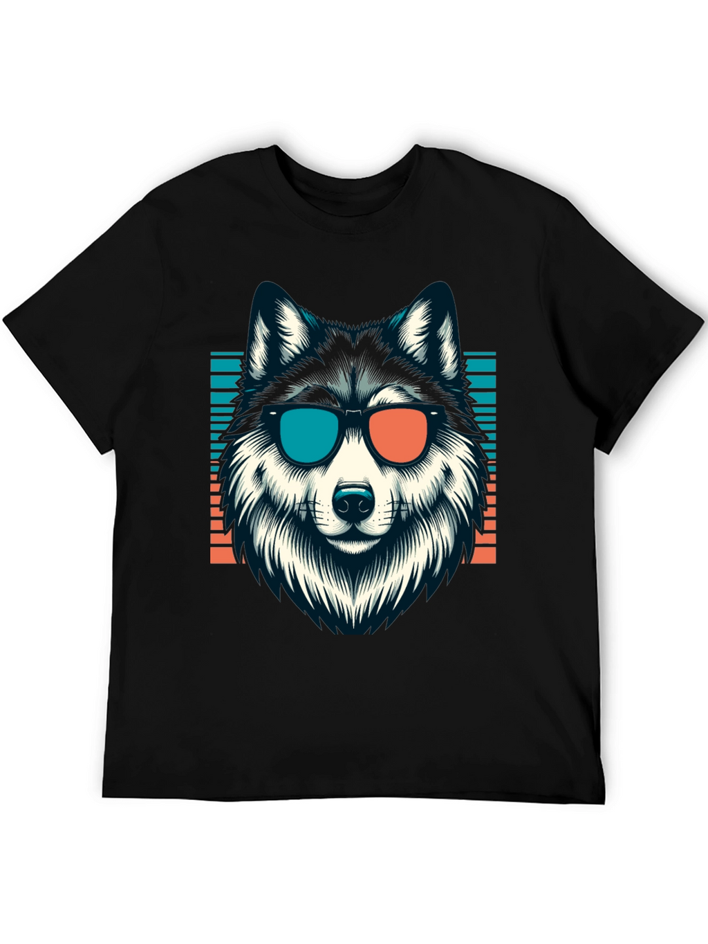 Cool Husky Graphic Tee - Retro Style