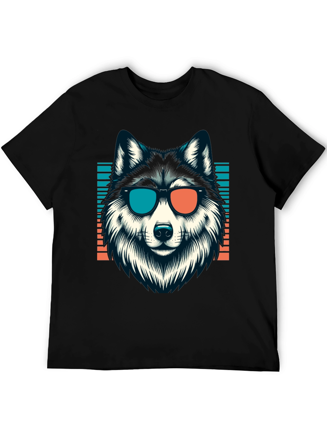 Cool Husky Graphic Tee - Retro Style