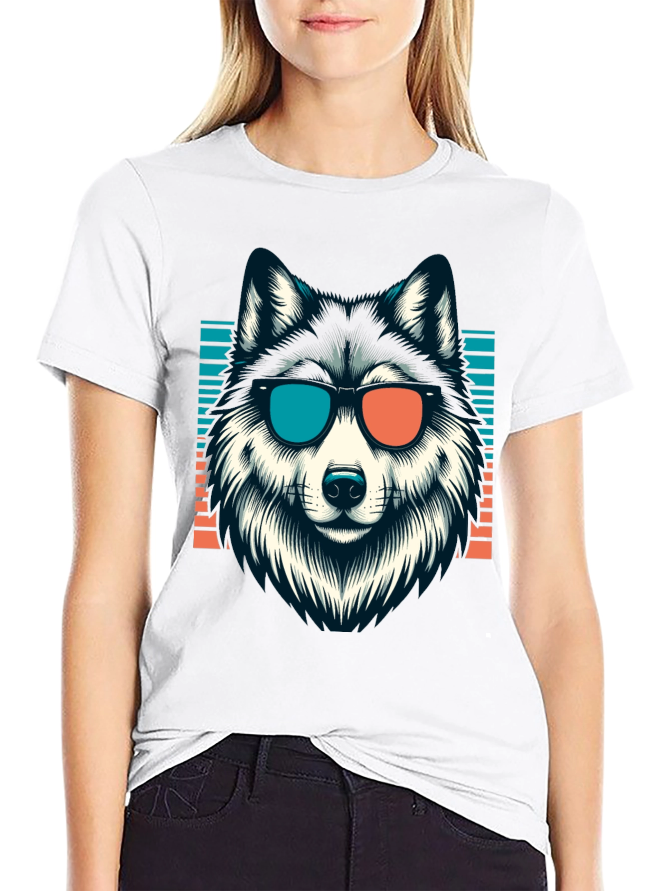 Cool Husky Graphic Tee - Retro Style