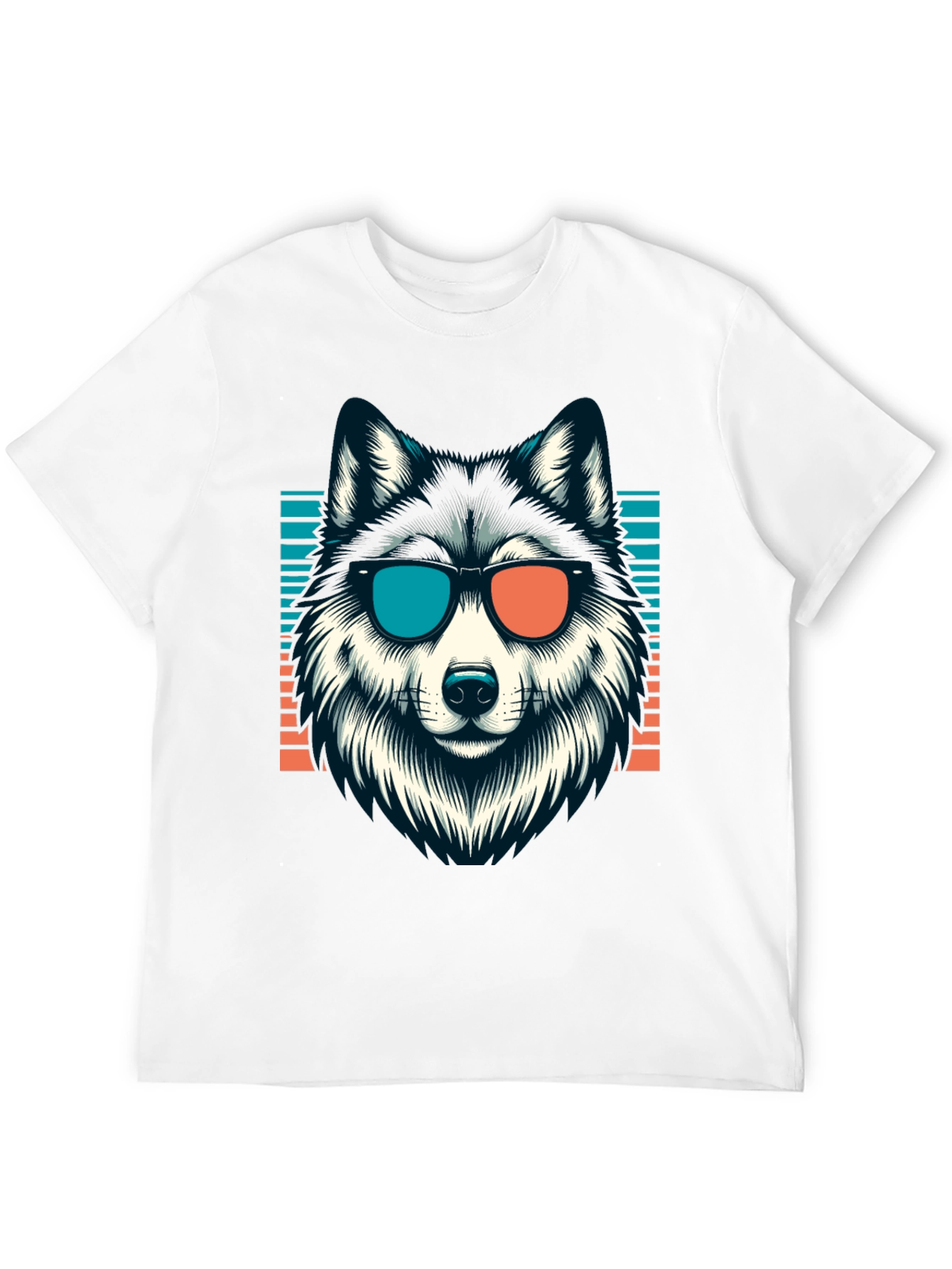 Cool Husky Graphic Tee - Retro Style