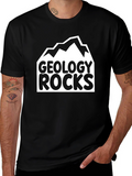Geology Rocks Graphic Tee - Mountain Design