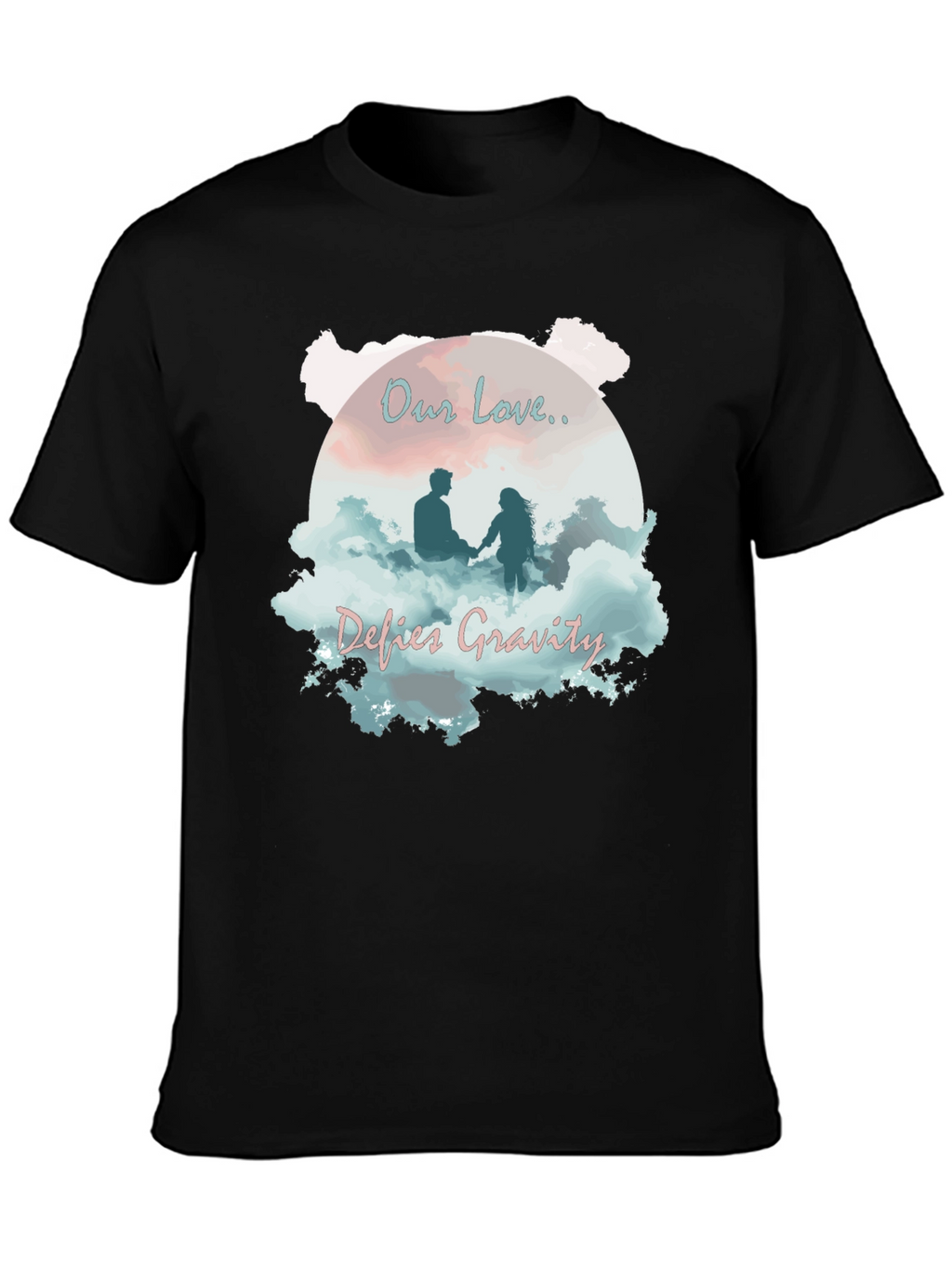 Our Love Defies Gravity Black T-Shirt