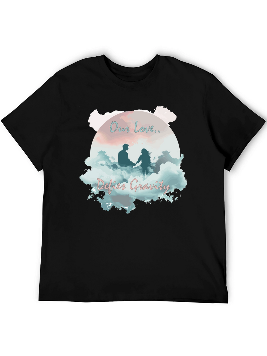Our Love Defies Gravity Black T-Shirt